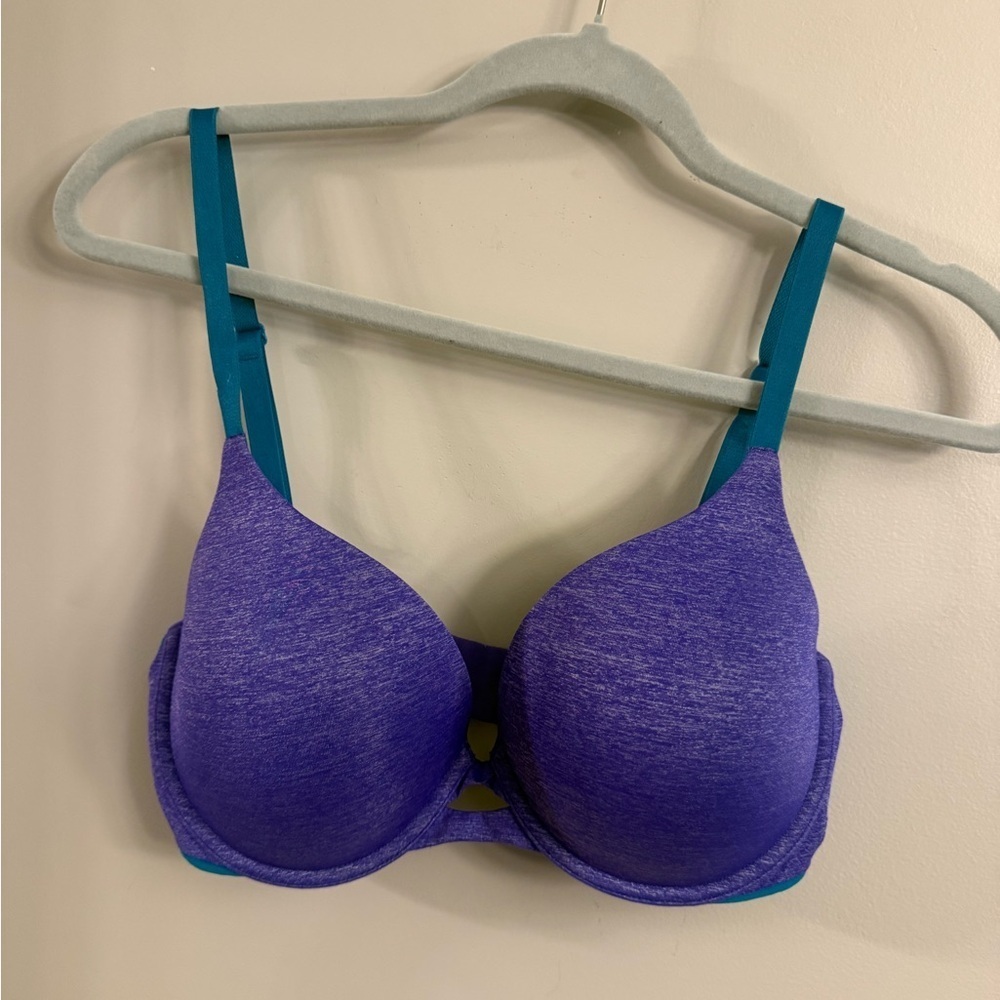 Victoria’s Secret Perfect Shape Purple Teal Bra 36D Underwire